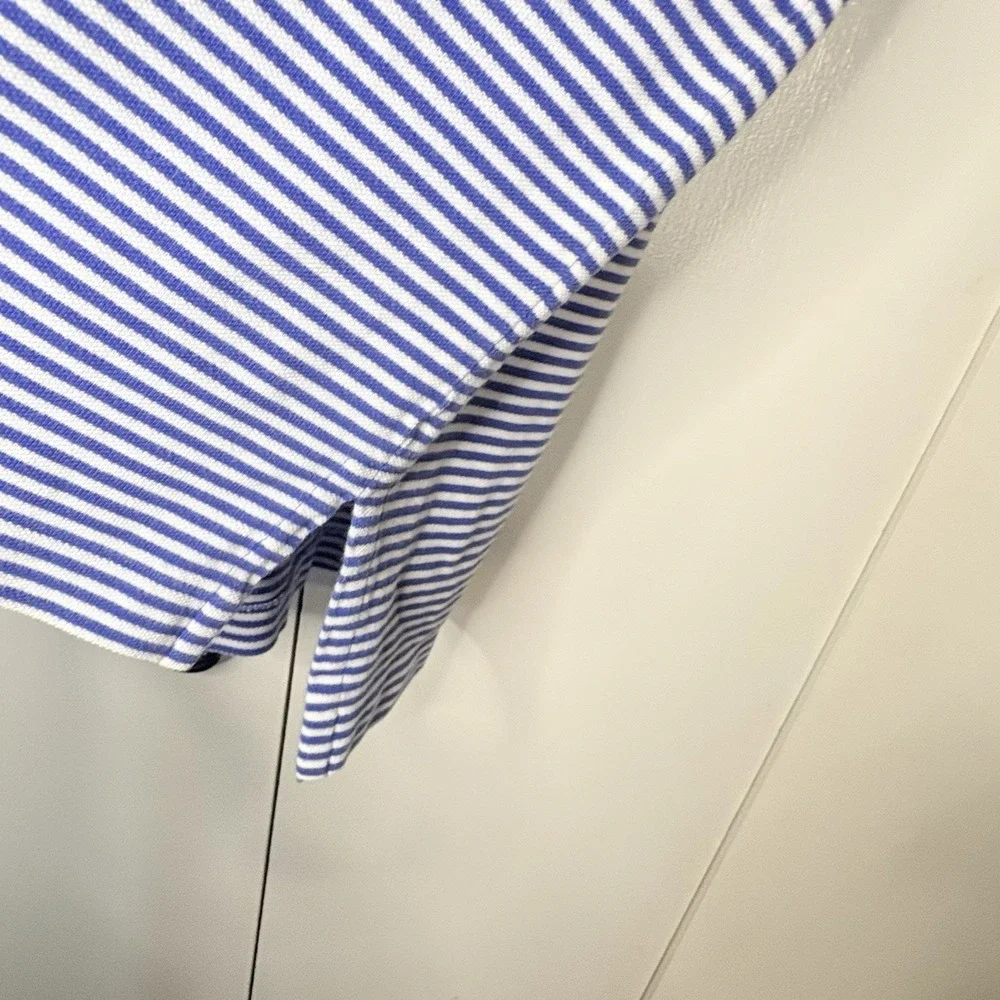 Polo Ralph Lauren Mens Classic Fit Striped Polo Shirt Royal Blue White Medium